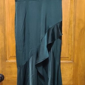 Womens Fashion Nova she said yes satin maxi dress hunter green size medium